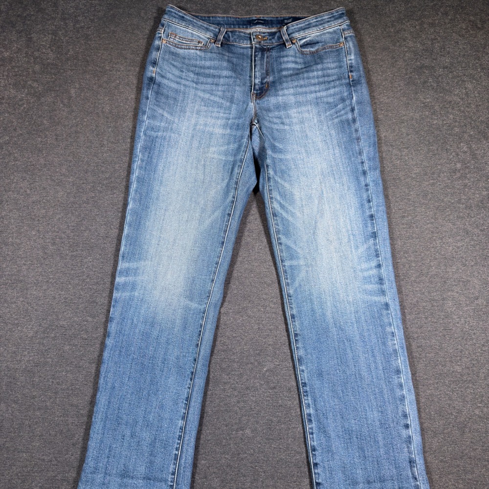 J.Jill Relaxed Boyfriend Jeans Women's 8R Blue Denim Boho Momcore Stretch Casual